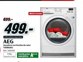 MediaMarkt Aeg Secadora Con Bomba De Calor Tsdbk861 oferta