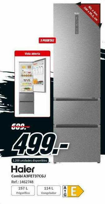 MediaMarkt Haier Combi A3fe737cgj oferta