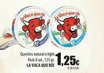 SPAR Lanzarote Quesitos Natural O Light Pack 8 Ud. La Vaca Que Ríe oferta