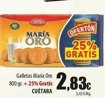 SPAR Lanzarote Galletas María Oro + 25% Gratis Cuétara oferta