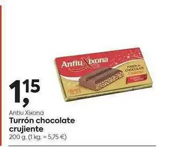 Suma Supermercados Antiu Xixona Turrón Chocolate Crujiente oferta