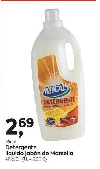 Suma Supermercados Mical Detergente Liquido Jabón De Marsella oferta
