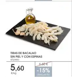 Supermercados Plaza TIRAS DE BACALAO SIN PIEL Y CON ESPINAS oferta