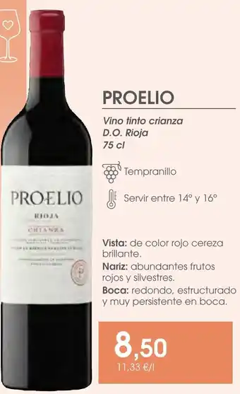 Supermercados Plaza PROELIO Vino tinto crianza D.O. Rioja oferta