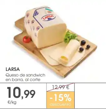 Supermercados Plaza LARSA Queso de sandwich en barra, al corte oferta