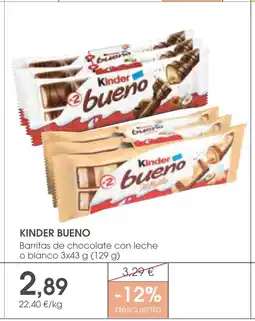 Supermercados Plaza KINDER BUENO oferta