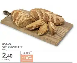 Supermercados Plaza HOGAZA CON CEREALES 51% oferta