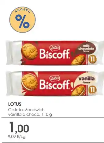 Supermercados Plaza LOTUS Galletas Sandwich oferta