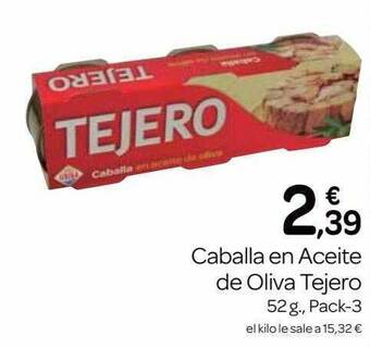 Supermercados El Jamón Caballa En Aceite De Oliva Tejero oferta