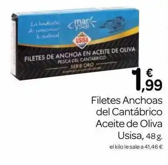 Supermercados El Jamón Filetes Anchoas Del Cantábrico Aceite De Oliva Usisa oferta
