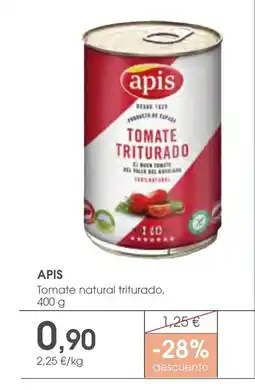 Supermercados Plaza APIS Tomate natural triturado, oferta