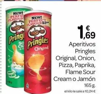 Supermercados El Jamón Aperitivos Pringles Original Onion Pizza Paprika Flame Sour Cream O Jamón oferta