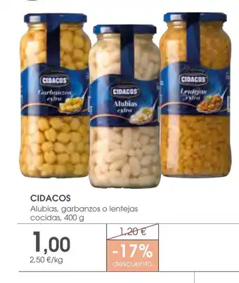 Supermercados Plaza CIDACOS Alubias, garbanzos o lentejas oferta