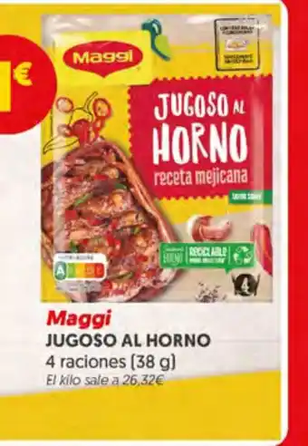 Supermercados Plaza Maggi JUGOSO AL HORNO oferta