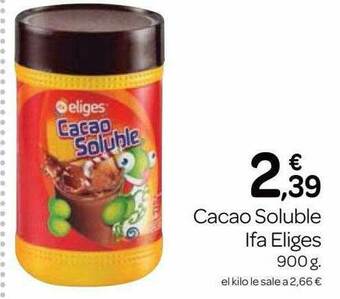 Supermercados El Jamón Cacao Soluble Ifa Eliges oferta
