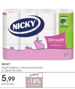 Supermercados Plaza NICKY Papel higiénico ultrasof perfumado oferta