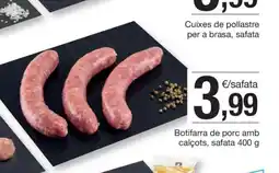 BonpreuEsclat Botifarra de porc amb calçots, safata oferta