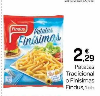 Supermercados El Jamón Patatas Tradicional O Finisimas Findus oferta