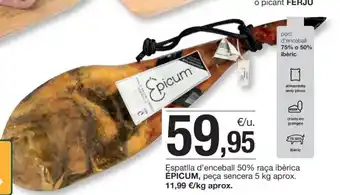 BonpreuEsclat Espatlla d'enceball 50% raça ibèrica ÉPICUM, oferta