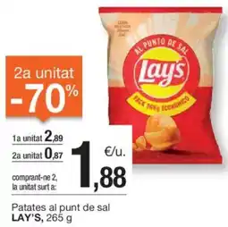 BonpreuEsclat Patates al punt de sal LAY'S, oferta