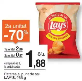 BonpreuEsclat Patates al punt de sal LAY'S, oferta