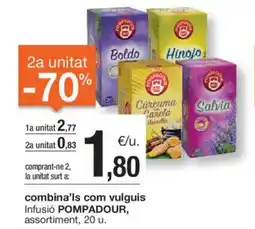 BonpreuEsclat Combina'ls com vulguis infusió pompadour, assortiment, 20 u. oferta