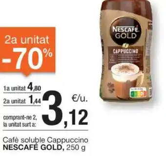 BonpreuEsclat Cafè soluble Cappuccino NESCAFÉ GOLD, oferta