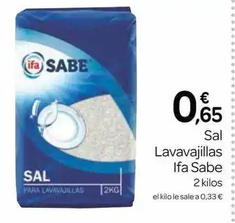 Supermercados El Jamón Sal Lavavajillas Ifa Sabe oferta