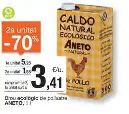 BonpreuEsclat Brou ecològic de pollastre ANETO oferta