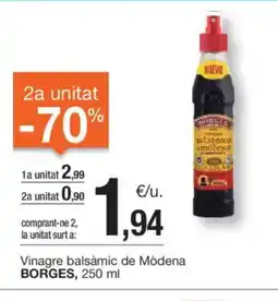 BonpreuEsclat Vinagre balsàmic de Modena BORGES, oferta