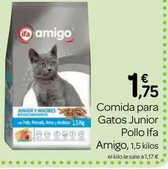 Supermercados El Jamón Comida Para Gatos Junior Pollo Ifa Amigo oferta