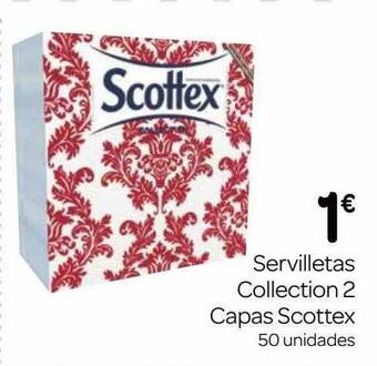 Supermercados El Jamón Servilletas Collection 2 Capas Scottex oferta