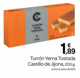 Supermercados El Jamón Turrón Yema Tostada Casitllo De Jijona oferta