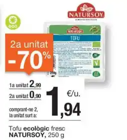 BonpreuEsclat Tofu ecològic fresc NATURSOY, oferta