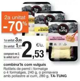 BonpreuEsclat Combina'ls com vulguis rotllets de pernil i formatge oferta