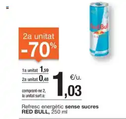 BonpreuEsclat Refresc energètic sense sucres RED BULL, oferta