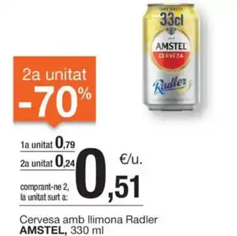 BonpreuEsclat Cervesa amb llimona Radler AMSTEL, oferta