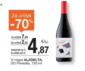 BonpreuEsclat Vi negre ALADELTA, DO Penedès, oferta