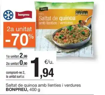 BonpreuEsclat Saltat de quinoa amb llenties i verdures oferta