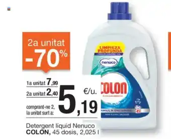 BonpreuEsclat Detergent líquid Nenuco oferta