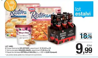 BonpreuEsclat LOT AMB: 2 Pizzes Ristorante DR. OETKER, oferta