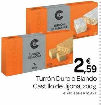 Supermercados El Jamón Turrón Duro O Blando Castillo De Jijona oferta