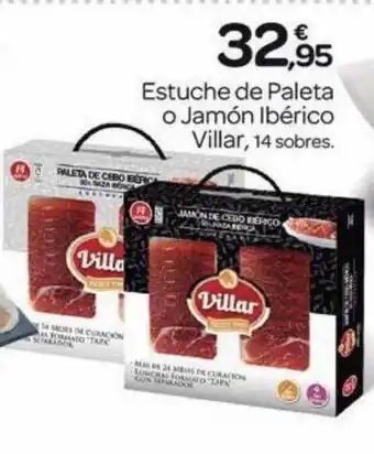 Supermercados El Jamón Estuche De Paleta O Jamón Ibérico Villar oferta