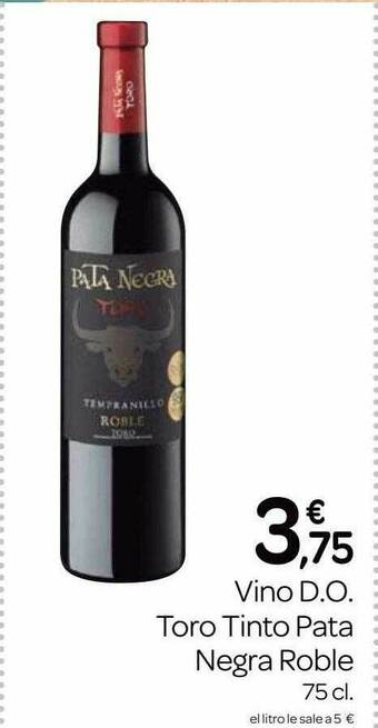 Supermercados El Jamón Vino D.o. Toro Tinto Pata Negra Roble oferta