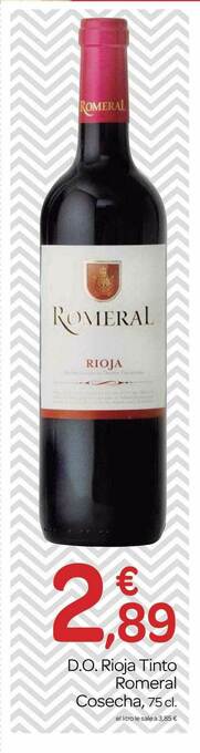 Supermercados El Jamón D.o. Rioja Tinto Romeral Cosecha oferta