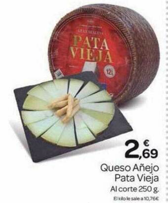 Supermercados El Jamón Queso Añejo Pata Vieja oferta