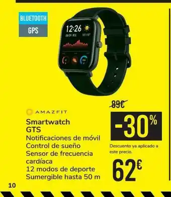 Carrefour Amazfit Smartwatch Gts oferta