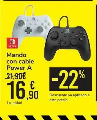 Carrefour Mando Con Cable Power A oferta