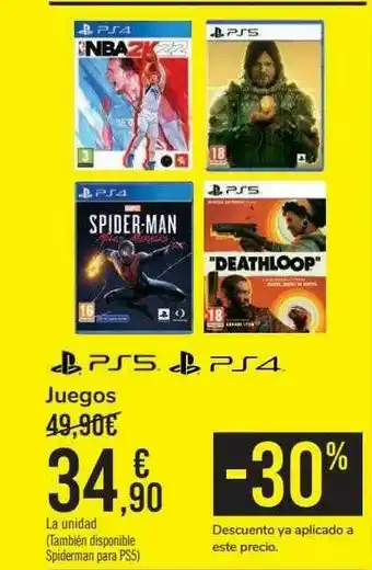 Carrefour Ps5 Ps4 Juegos oferta