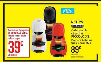 Carrefour Krups Delonghi Cafetera De Cápsulas Piccolo Xs oferta